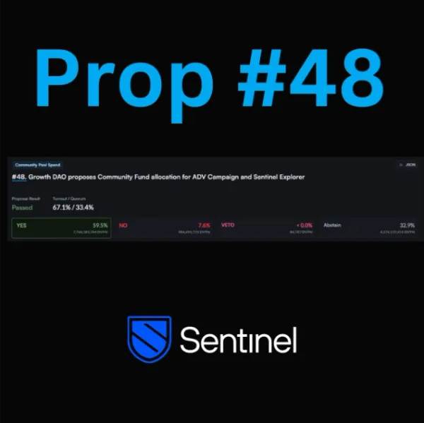 Growth DAO Proposal 48 Approved: Funds Allocated for Advertising and Sentinel Explorer Development